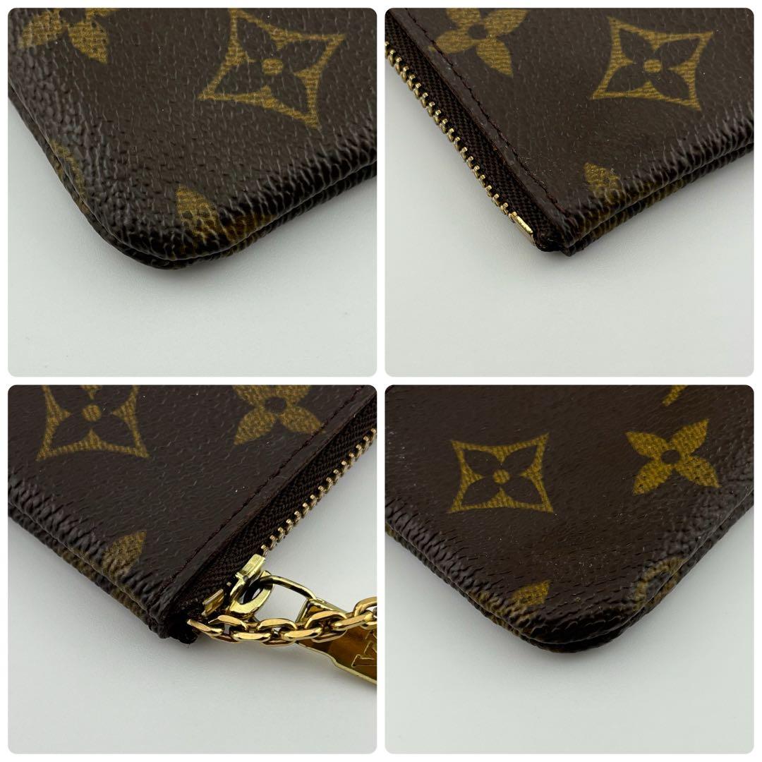 【美品】ルイヴィトン　ポシェット・クレ　モノグラム　ケース　ブラウン　茶