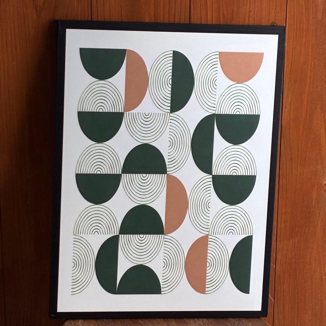 アートポスター パネル 北欧　幾何学　抽象的 ミッドセンチュリー　3枚セット