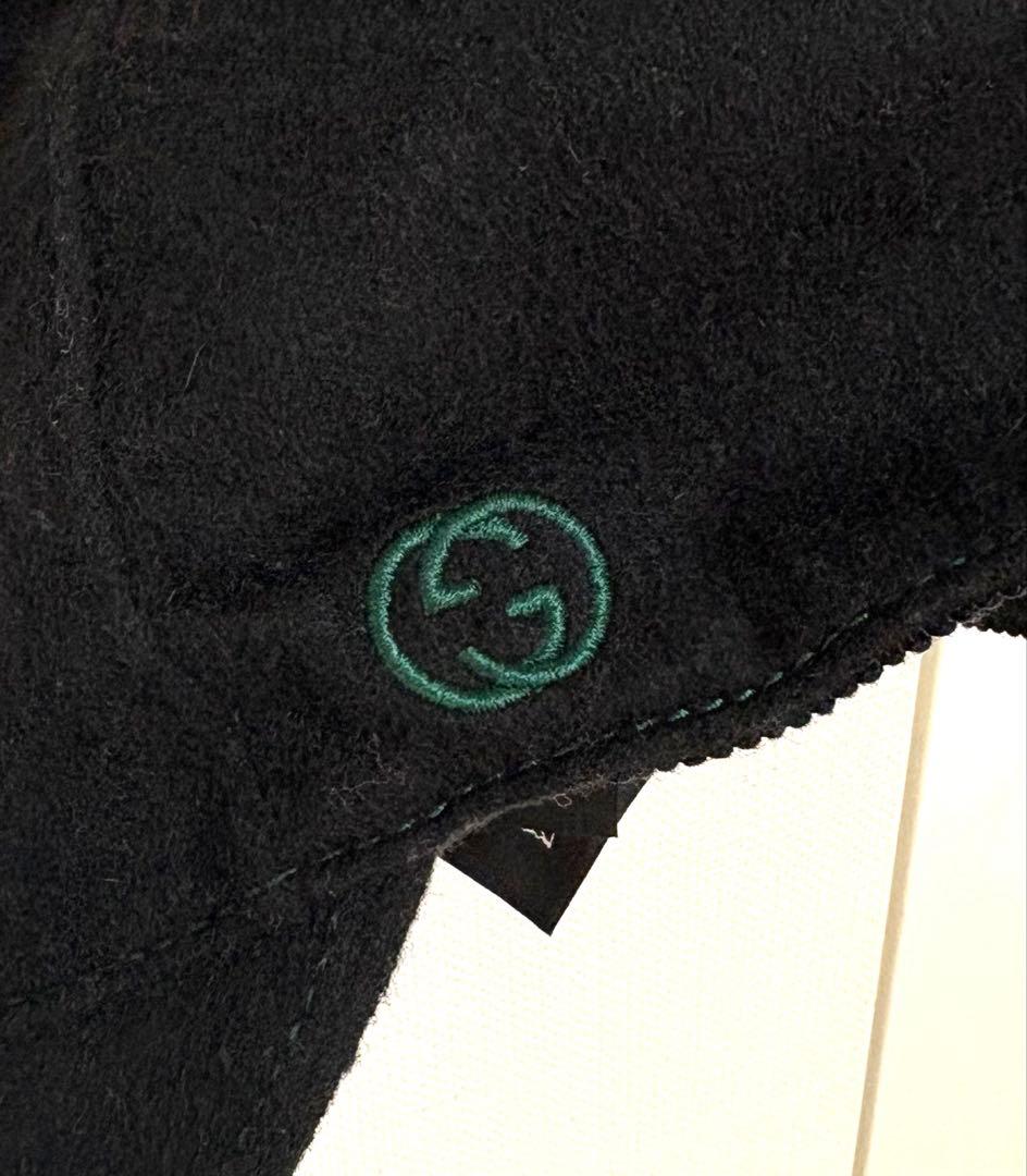 GUCCI グッチ ウール　ブラック ベースボールキャップ　M58 シェリー