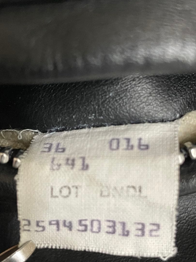 Schottシングルライダースジャケット 641黒　米国製本革(美品) 36