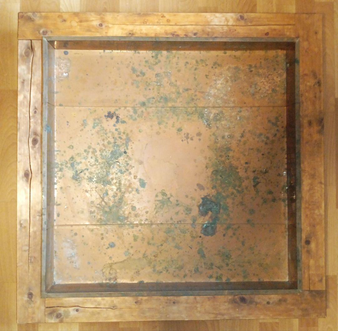 銅板張り 囲炉裏枠 木製 フロア埋め込み用 古民家部材