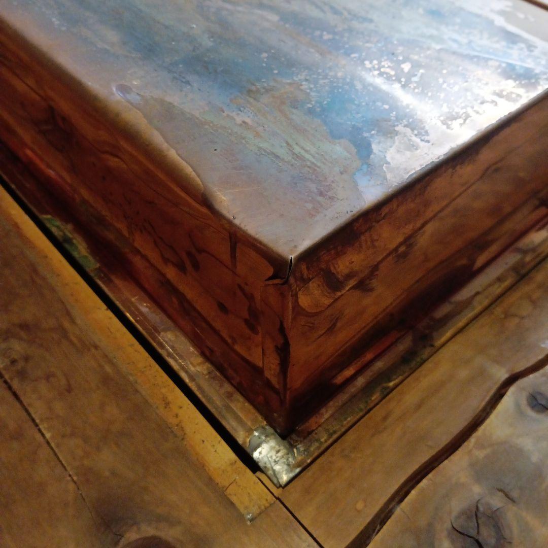 銅板張り 囲炉裏枠 木製 フロア埋め込み用 古民家部材