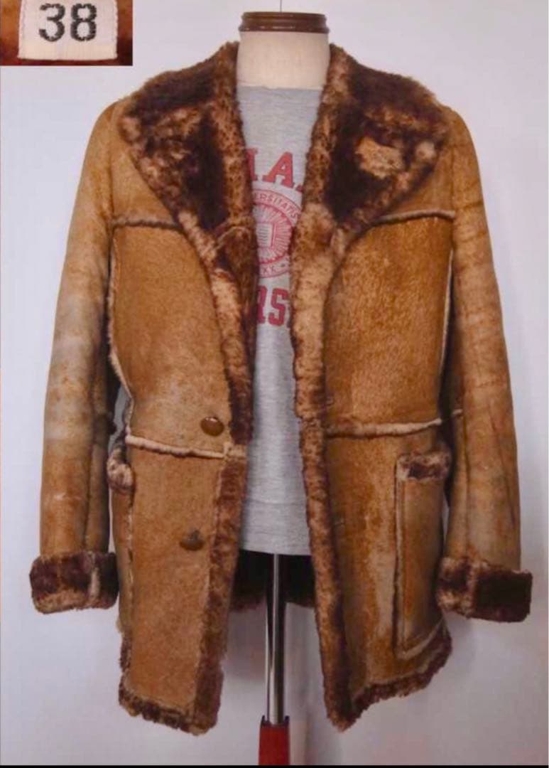 ウールリッチ　ヴィンテージ　ムートン　ランチ　コート　サイズ38