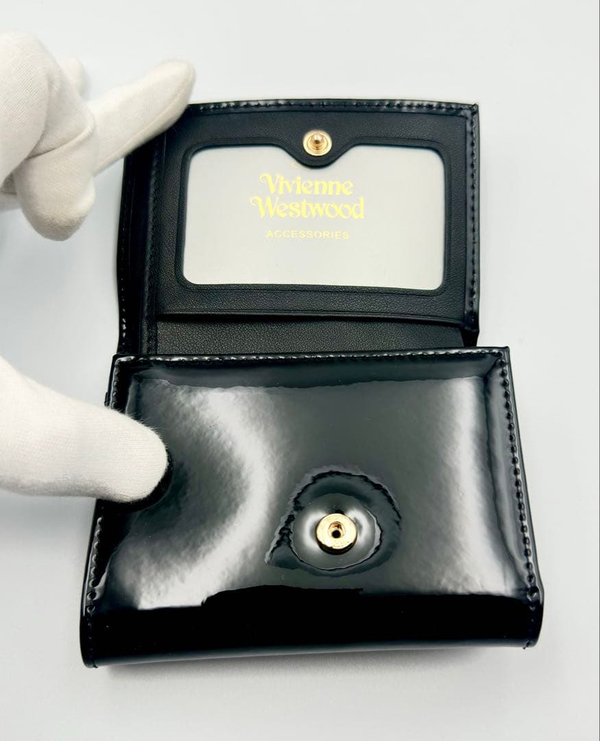 【新品✦人気】Vivienne Westwood 三つ折り財布 ブラック/黒