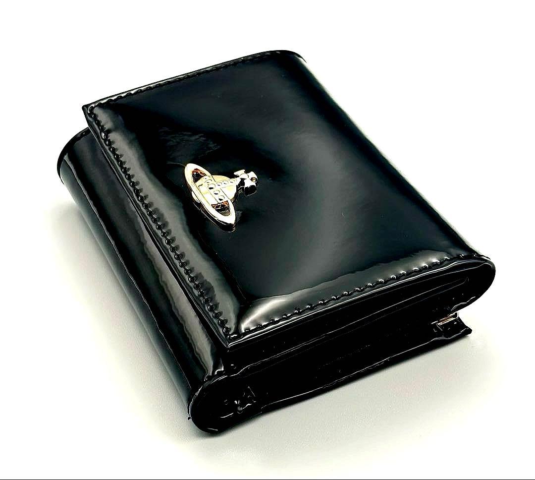 【新品✦人気】Vivienne Westwood 三つ折り財布 ブラック/黒