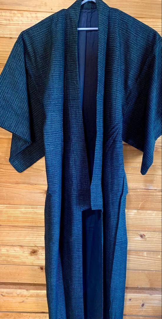 藍染　古布　絣　長着　木綿　上等