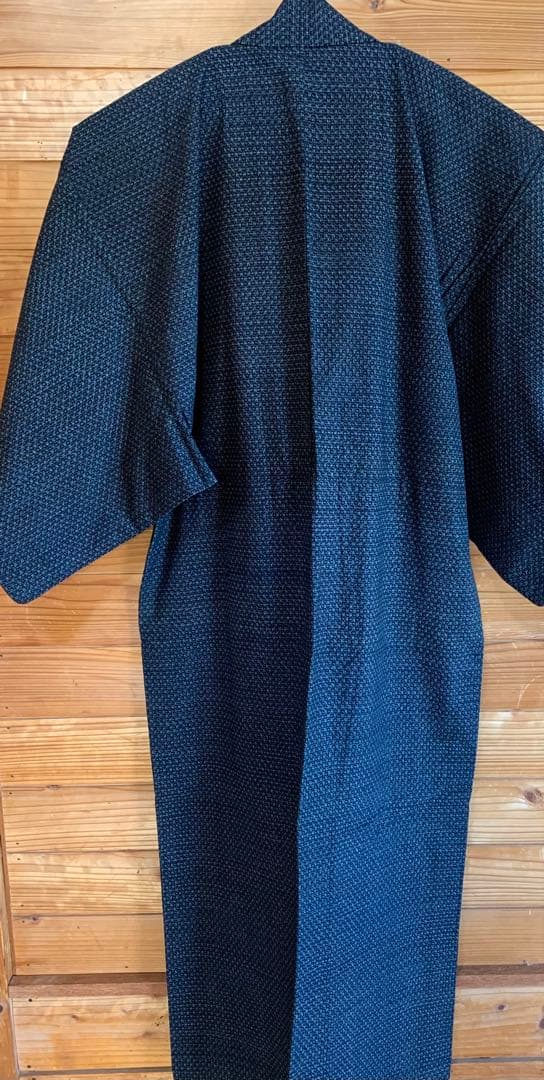 藍染　古布　絣　長着　木綿　上等