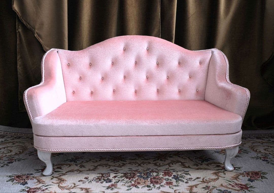 もも 1/3ウィングチェア2.5人用 ピンク