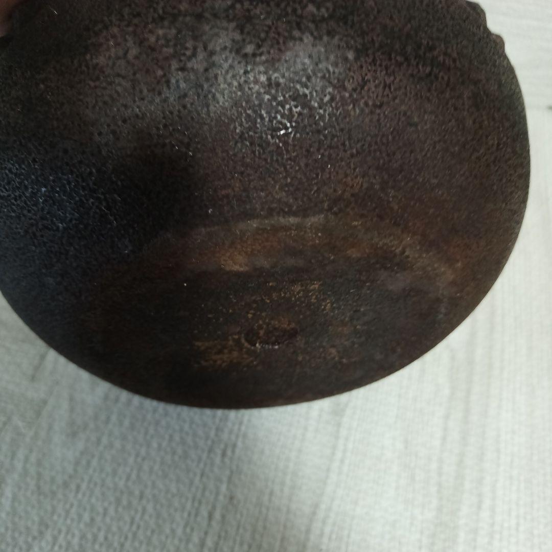 南部鉄器 鉄瓶 アラレ文様 鋳鉄 急須 茶道具 刻印あり