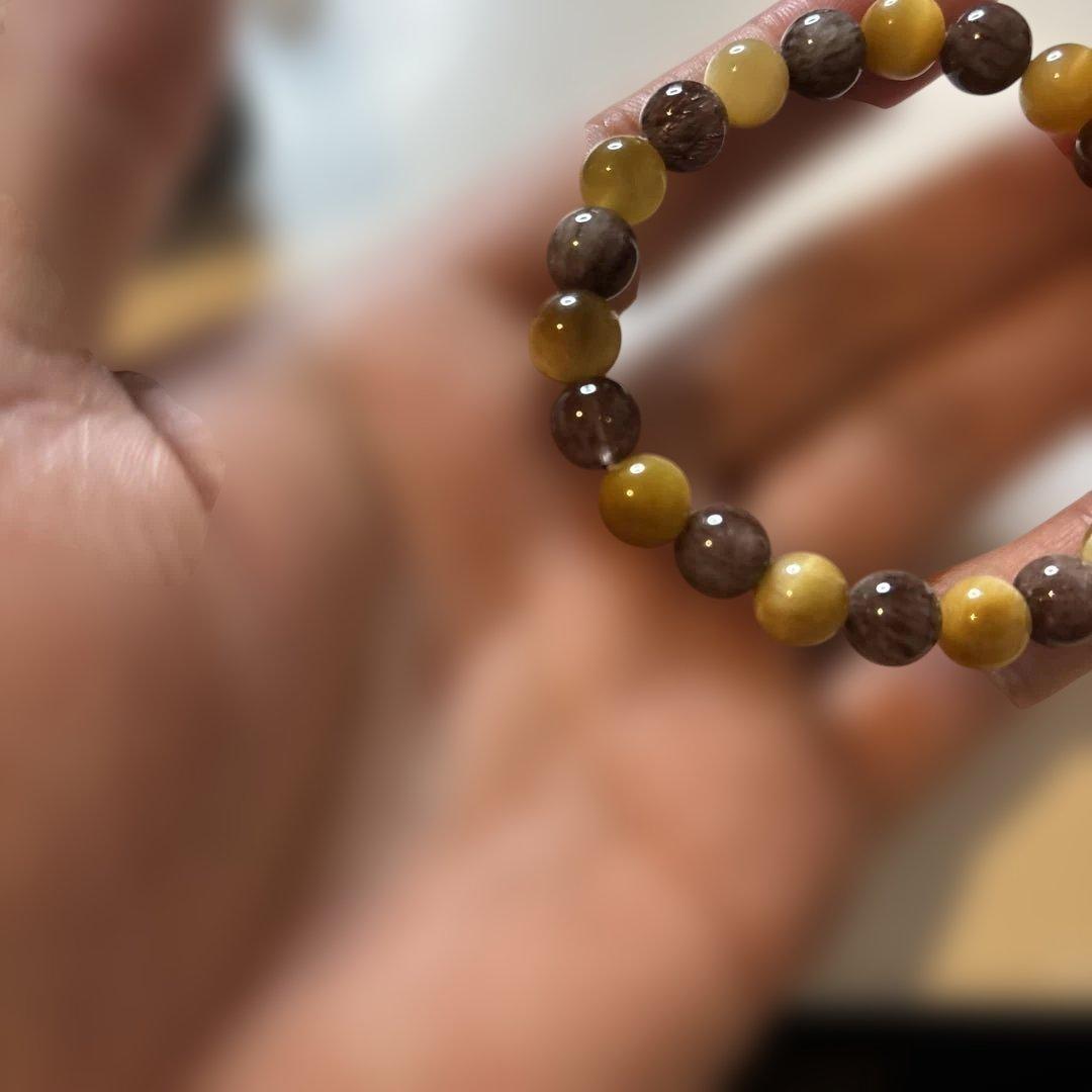 綺麗！赤ルチルたんとゴールドタイガーアイ！ズーンと来る！