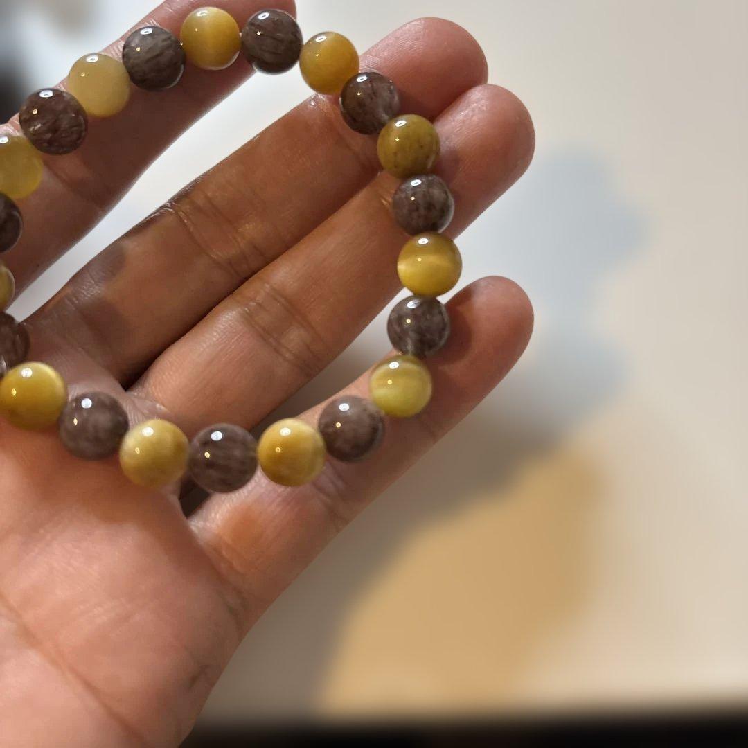 綺麗！赤ルチルたんとゴールドタイガーアイ！ズーンと来る！