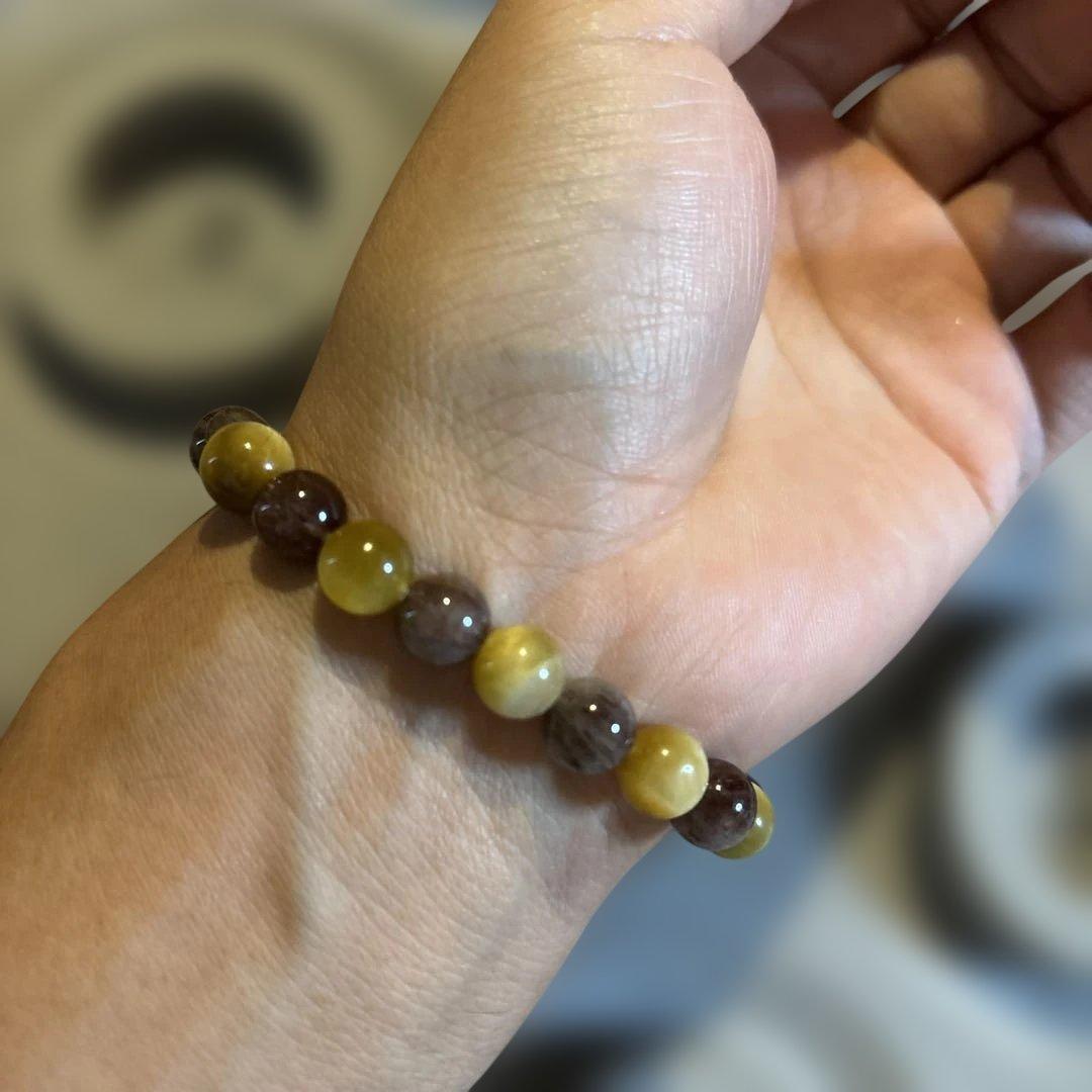 綺麗！赤ルチルたんとゴールドタイガーアイ！ズーンと来る！