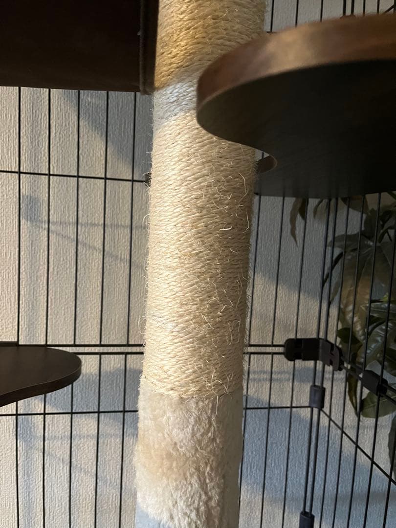 ブラウン 3段キャットケージ