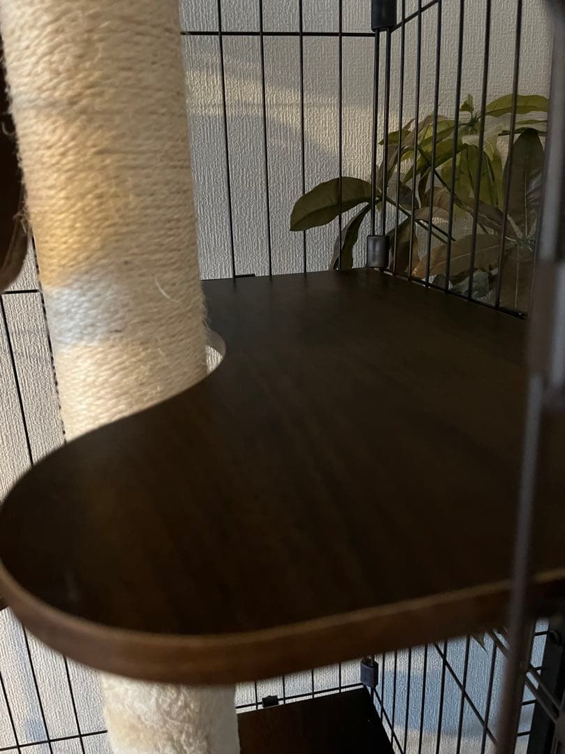 ブラウン 3段キャットケージ