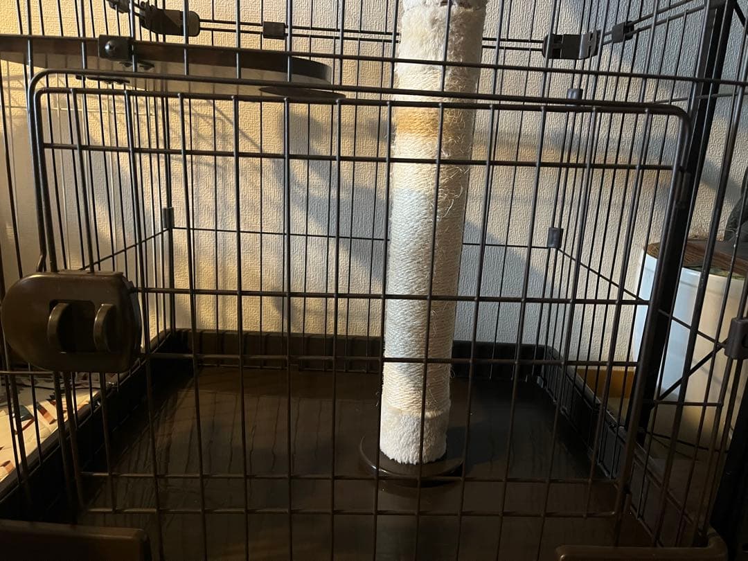 ブラウン 3段キャットケージ