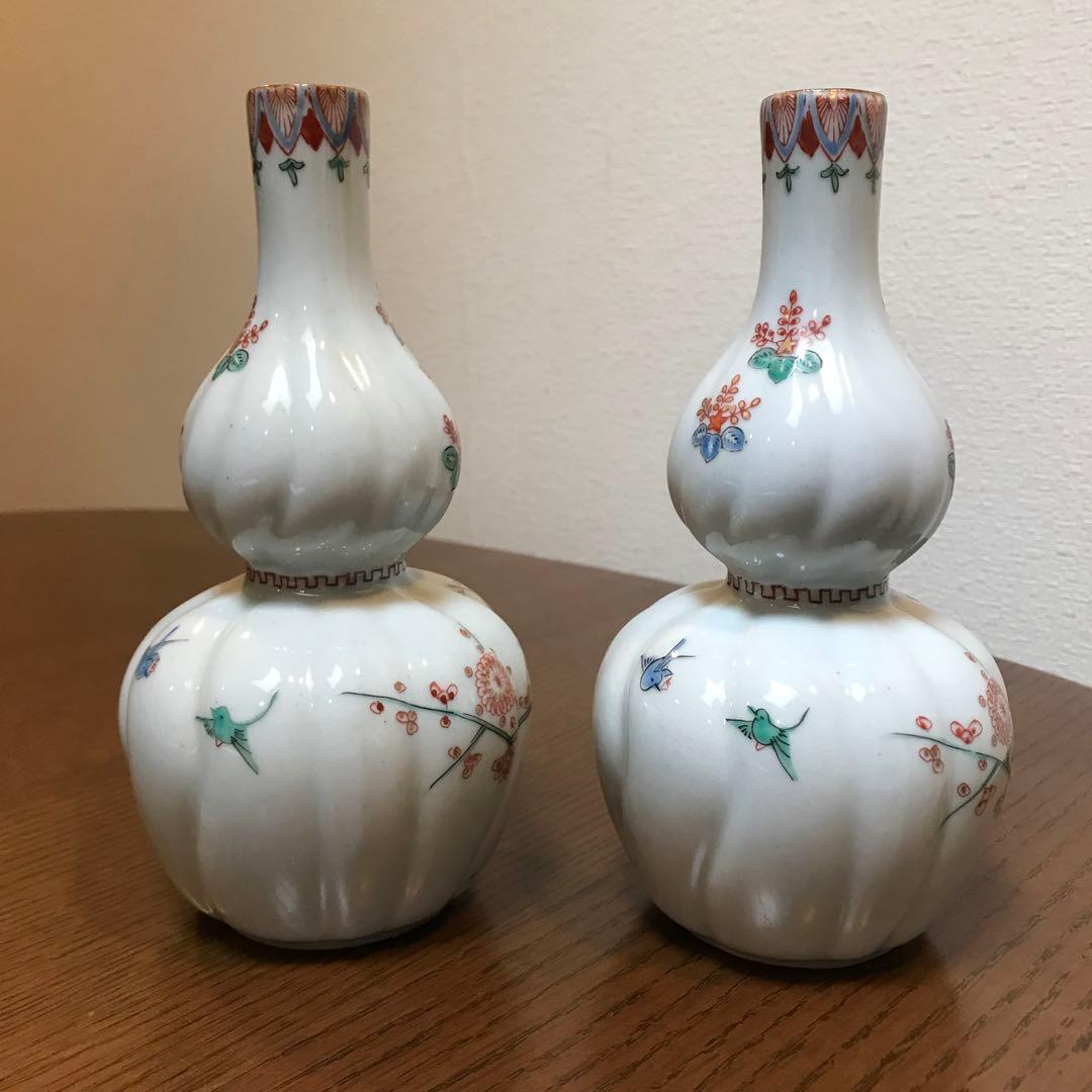 柿右衛門様式　古伊万里　有田焼　徳利　瓢型19cm