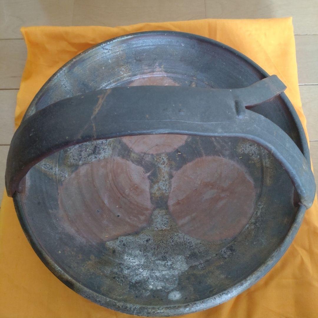 35・備前焼　手鉢　小川秀藏　未使用　新品　菓子受け　大皿　共箱あり　陶歴あり