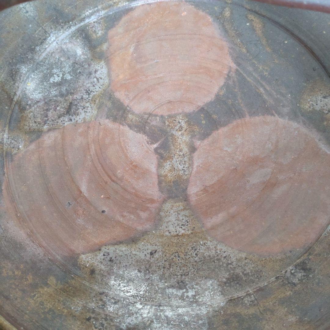 35・備前焼　手鉢　小川秀藏　未使用　新品　菓子受け　大皿　共箱あり　陶歴あり