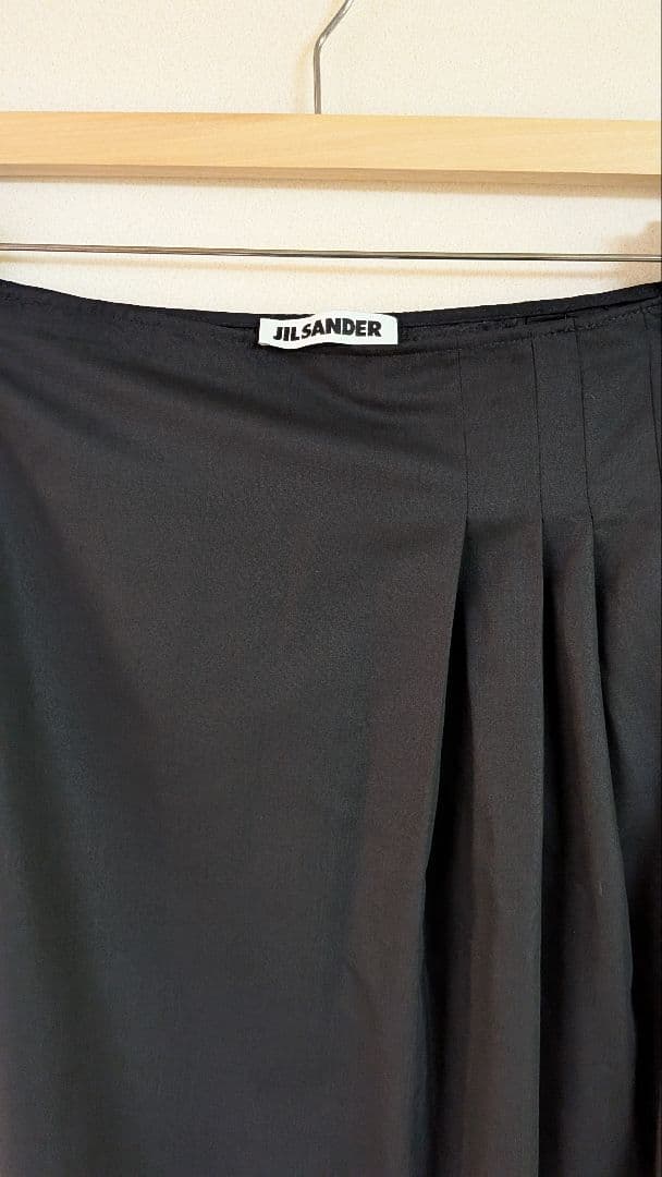 JIL SANDER ブラック フレアスカート ひざ丈
