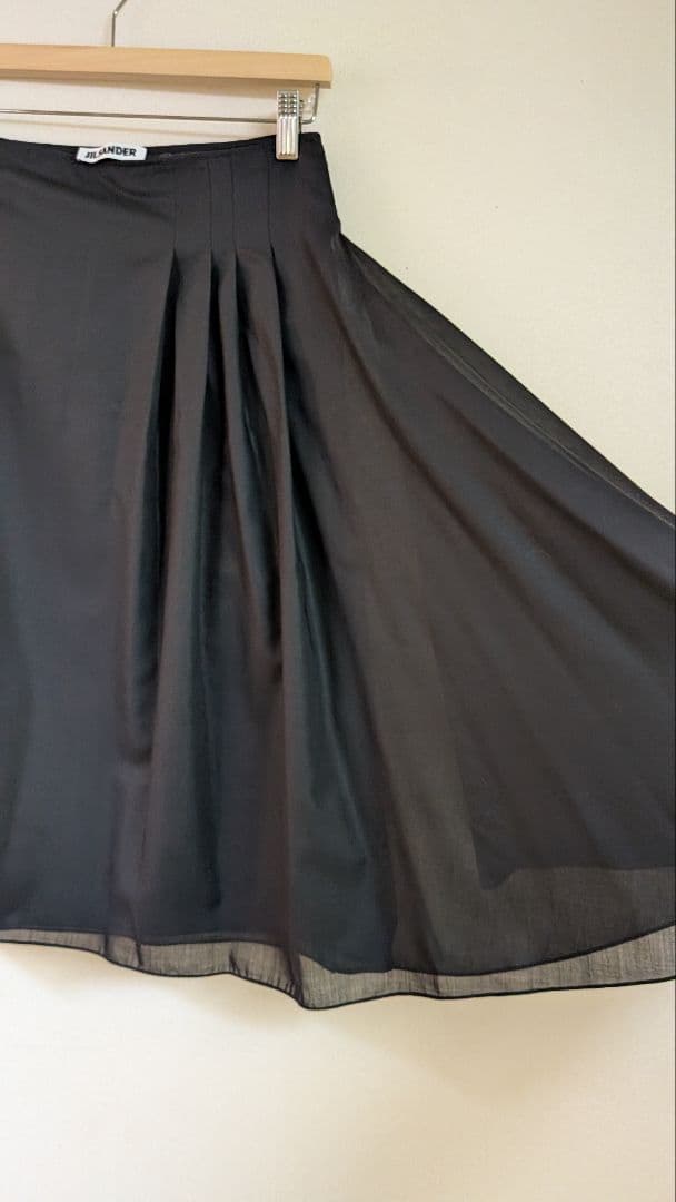 JIL SANDER ブラック フレアスカート ひざ丈