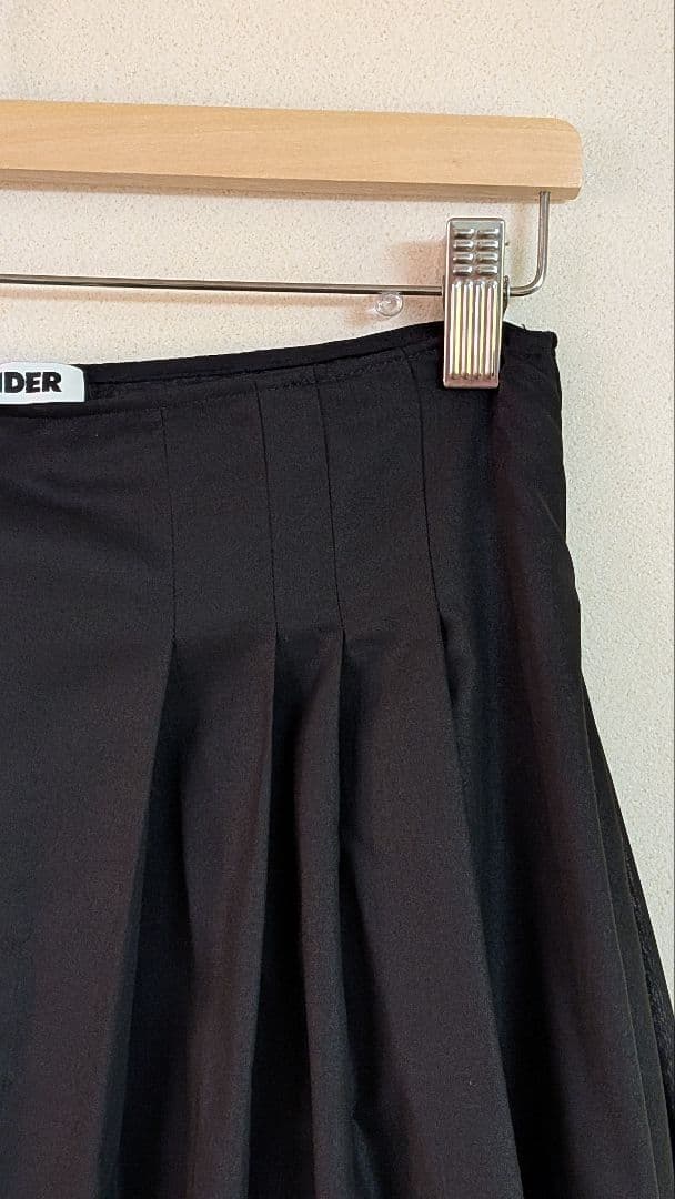 JIL SANDER ブラック フレアスカート ひざ丈