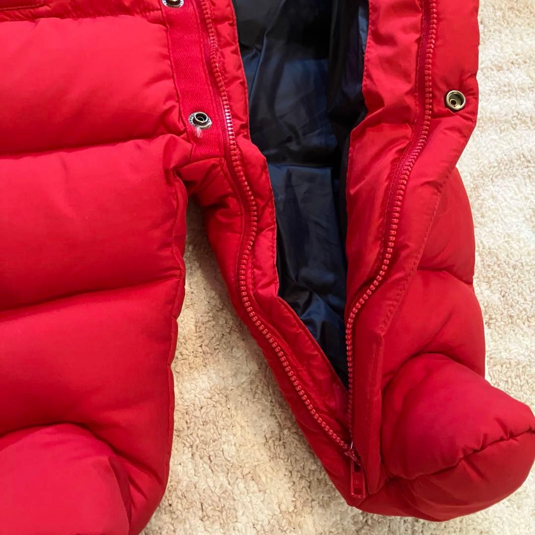 美品 ラルフローレン ジャンプスーツ 70cm カバーオール ダウン 6M 赤