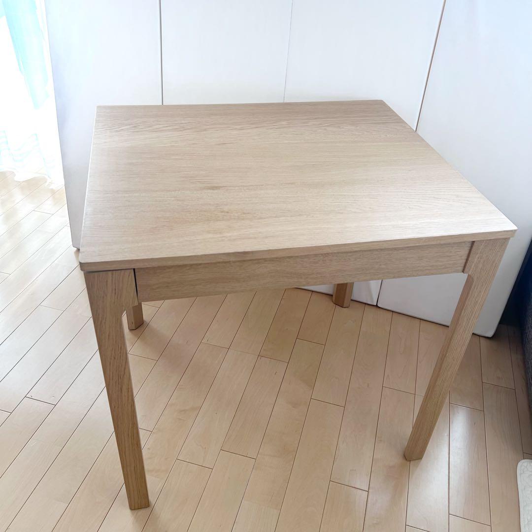 IKEA EKEDALEN 伸長式テーブル W80〜120オーク無垢材 イケア