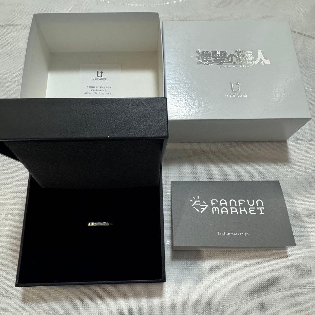 【未使用】【進撃の巨人】メッセージリング リヴァイ silver