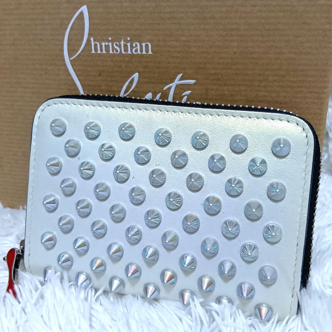 極美品　クリスチャンルブタン　小銭入れ　パネトーネ　オフホワイト　付属品完備