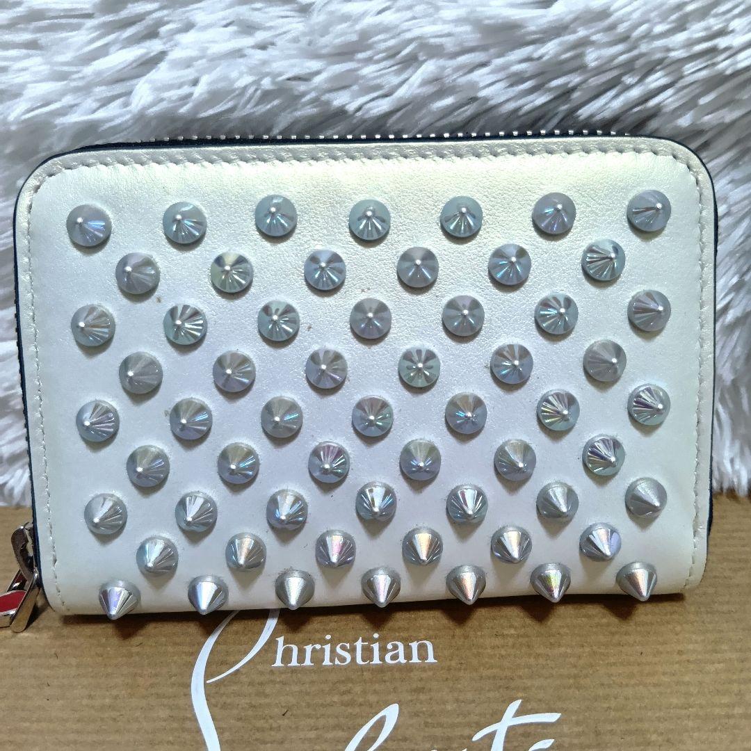 極美品　クリスチャンルブタン　小銭入れ　パネトーネ　オフホワイト　付属品完備