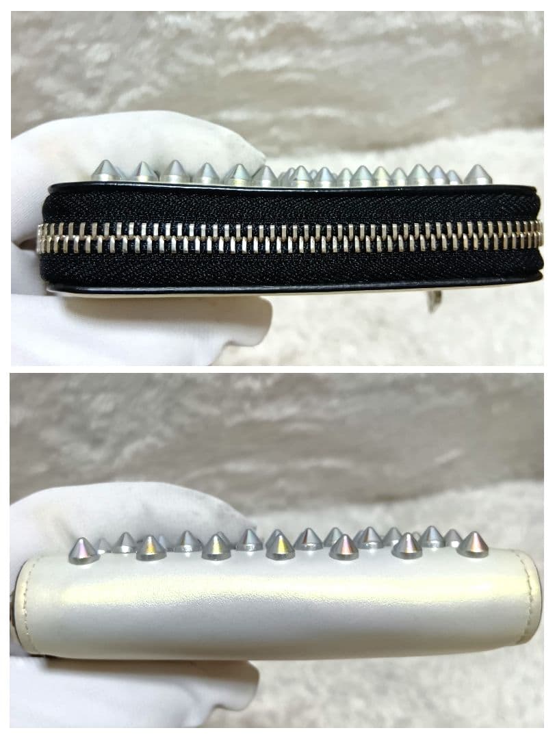 極美品　クリスチャンルブタン　小銭入れ　パネトーネ　オフホワイト　付属品完備