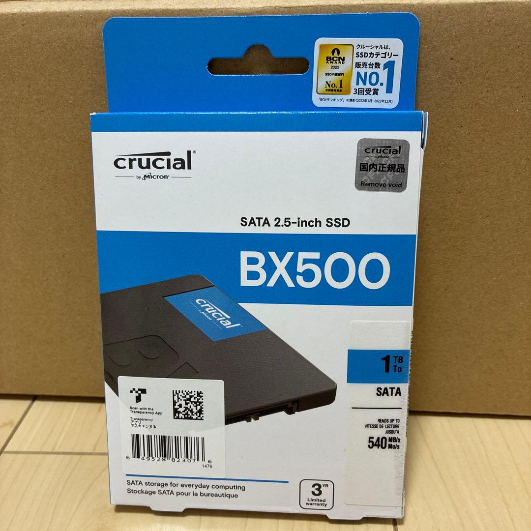 内蔵型SSD Crucial 1TB SATA SSD CT1000BX500SSD1JP