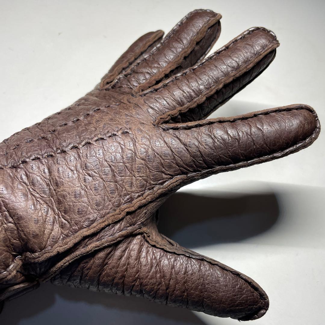 デンツ ペッカリー ブラウン 約7-1/2 ライニング有