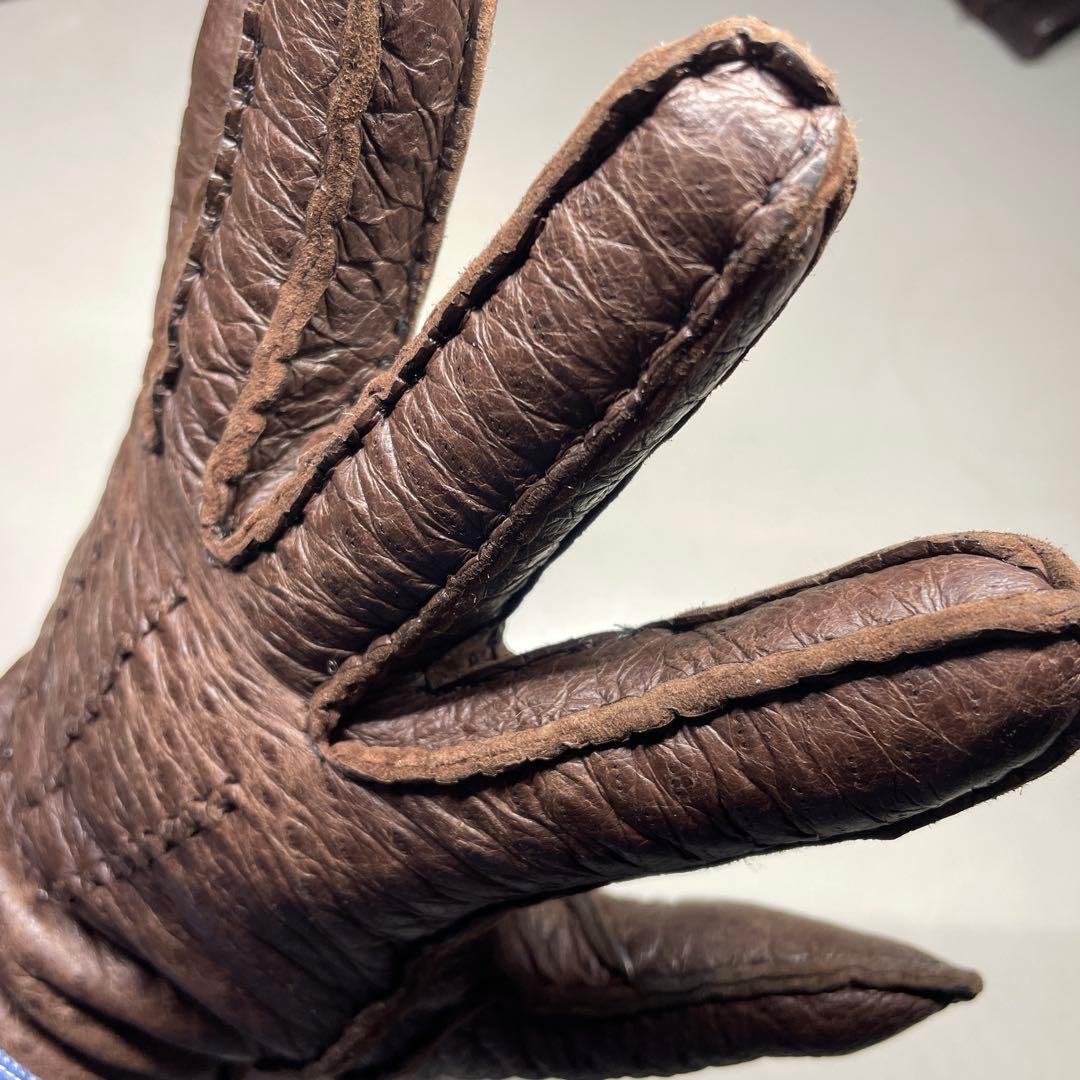 デンツ ペッカリー ブラウン 約7-1/2 ライニング有