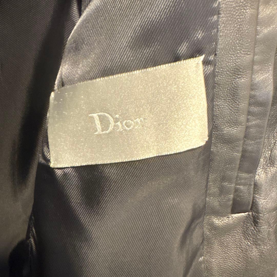 【エディ期】ディオールオム　レザージャケット　2007SS ランウェイモデル