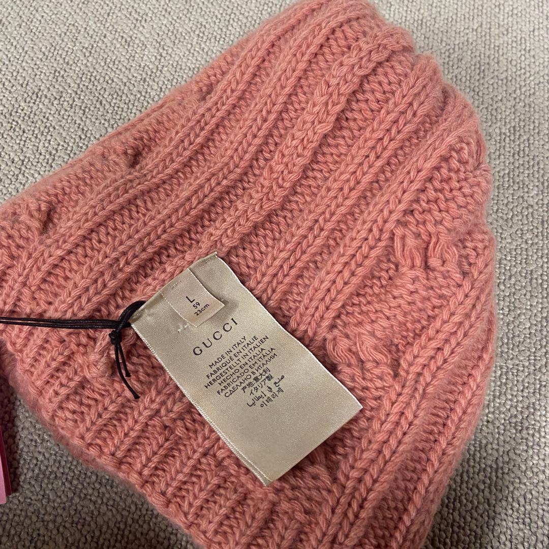 未使用⭐️グッチ x ノースフェイス コラボ ニット帽 ピンク