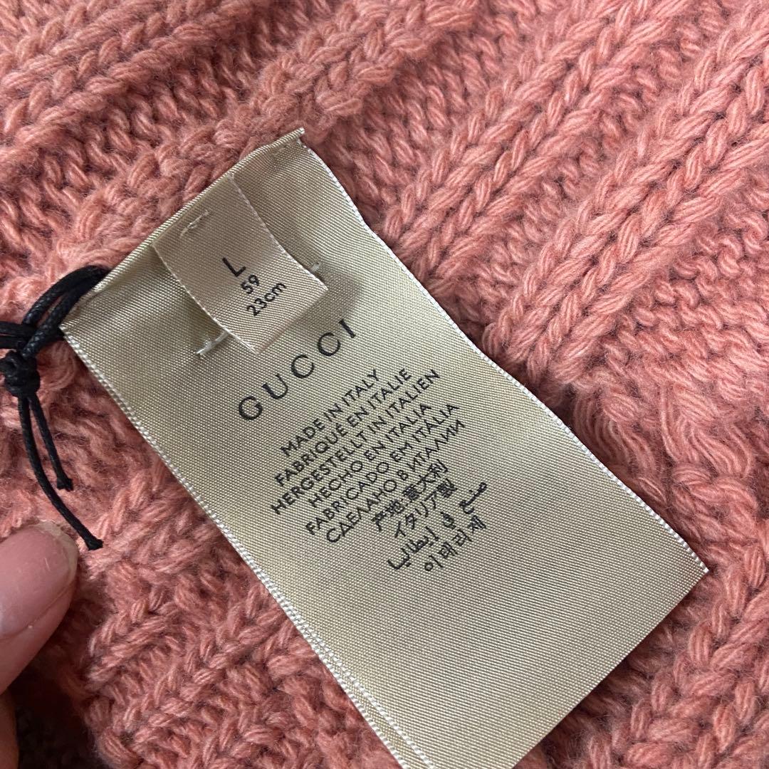 未使用⭐️グッチ x ノースフェイス コラボ ニット帽 ピンク