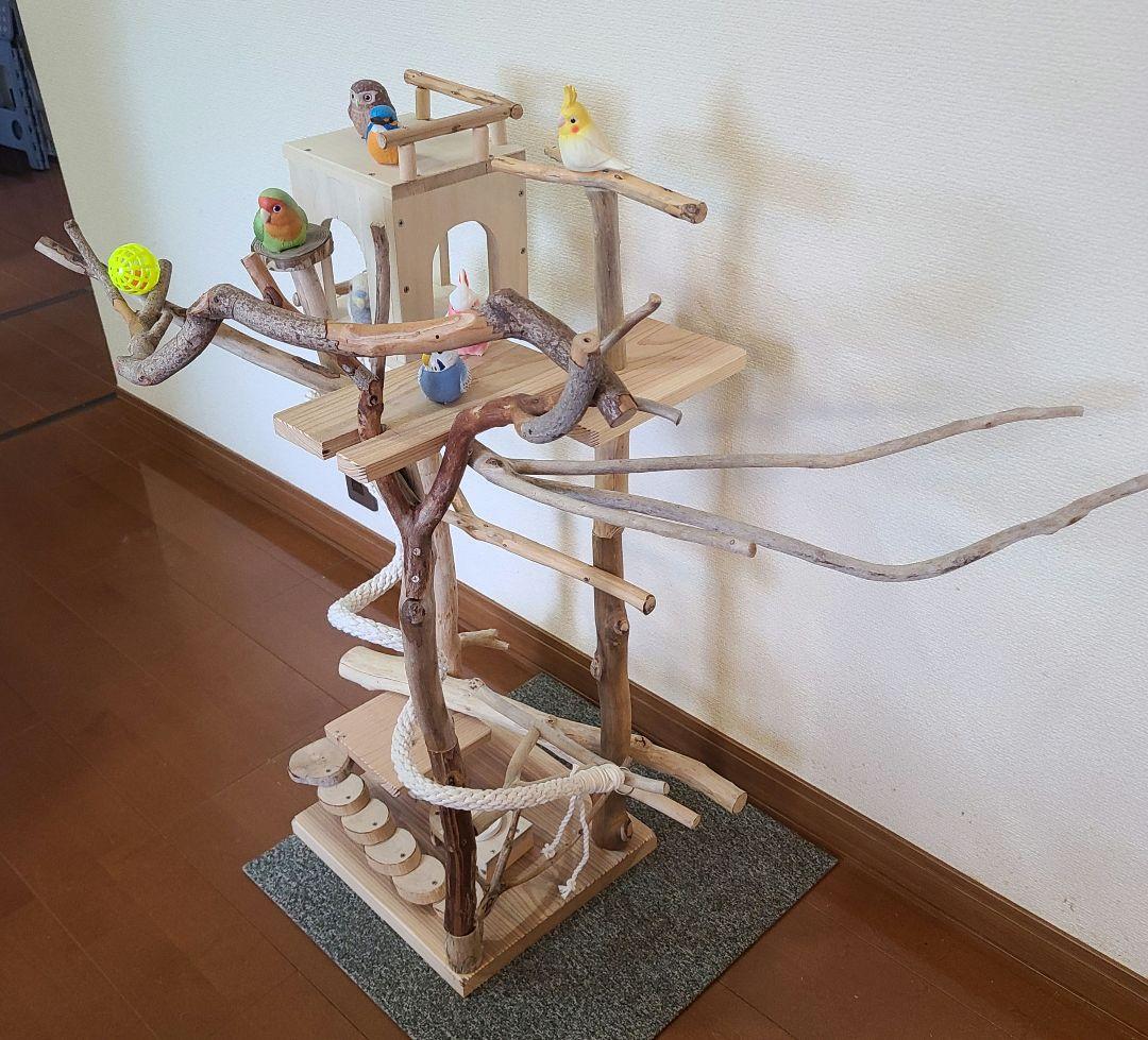 ⑥もちこオーダーページ　バードアスレチック流木　ハンドメイド