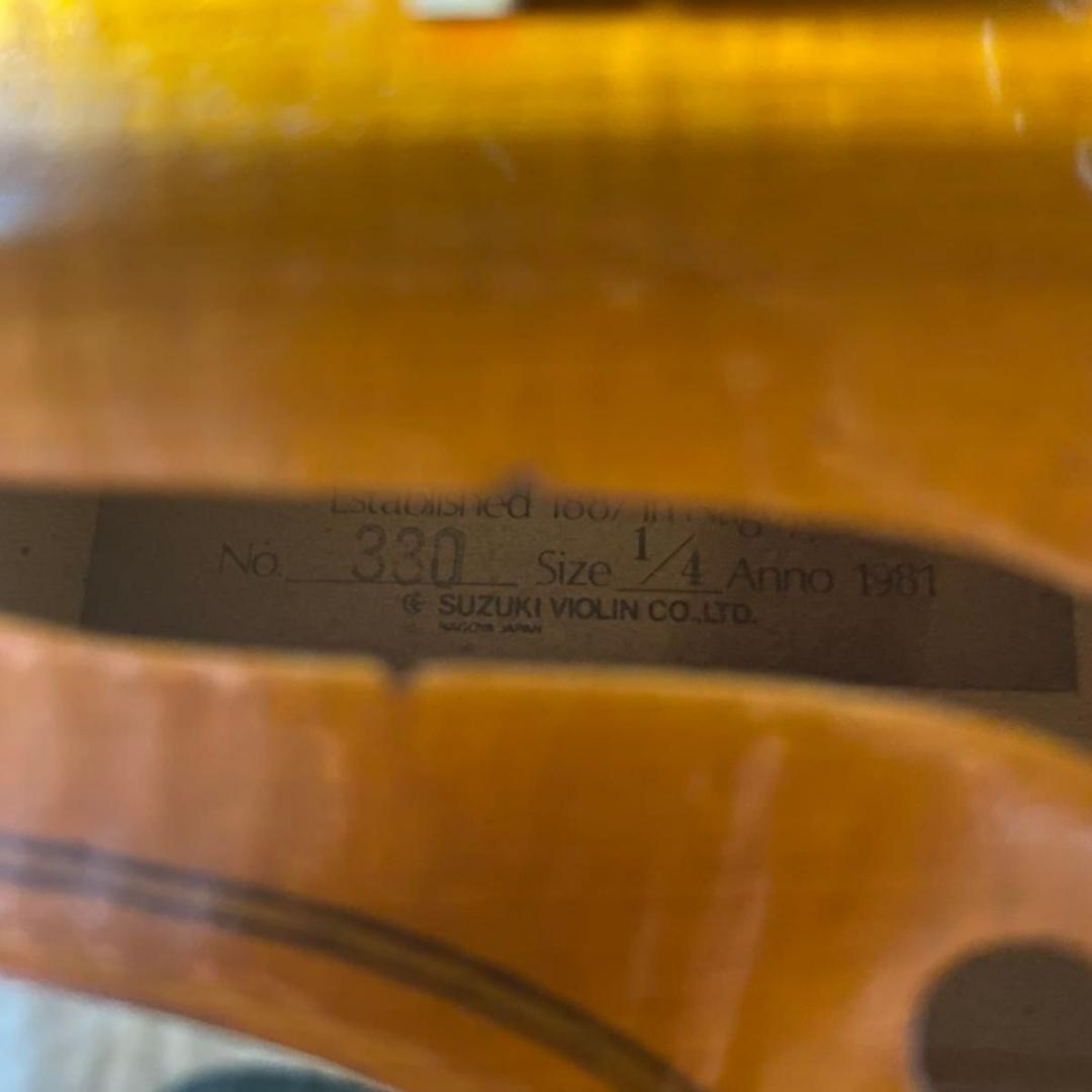 【弦新品】スズキ No.330 1/4 1981年製 SUZUKI バイオリン