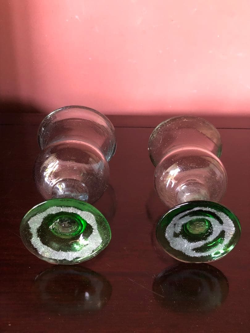 蔵にあった古いガラスコップ2客