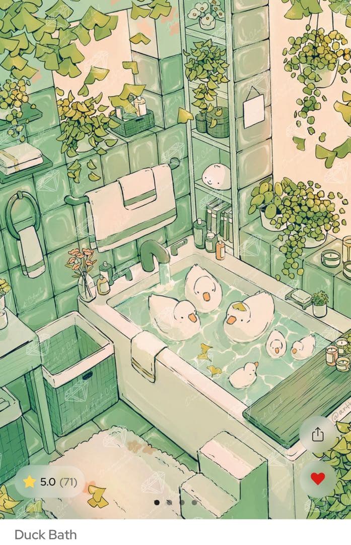 新品未開封　ダイヤモンドアートクラブ　 Duck Bath