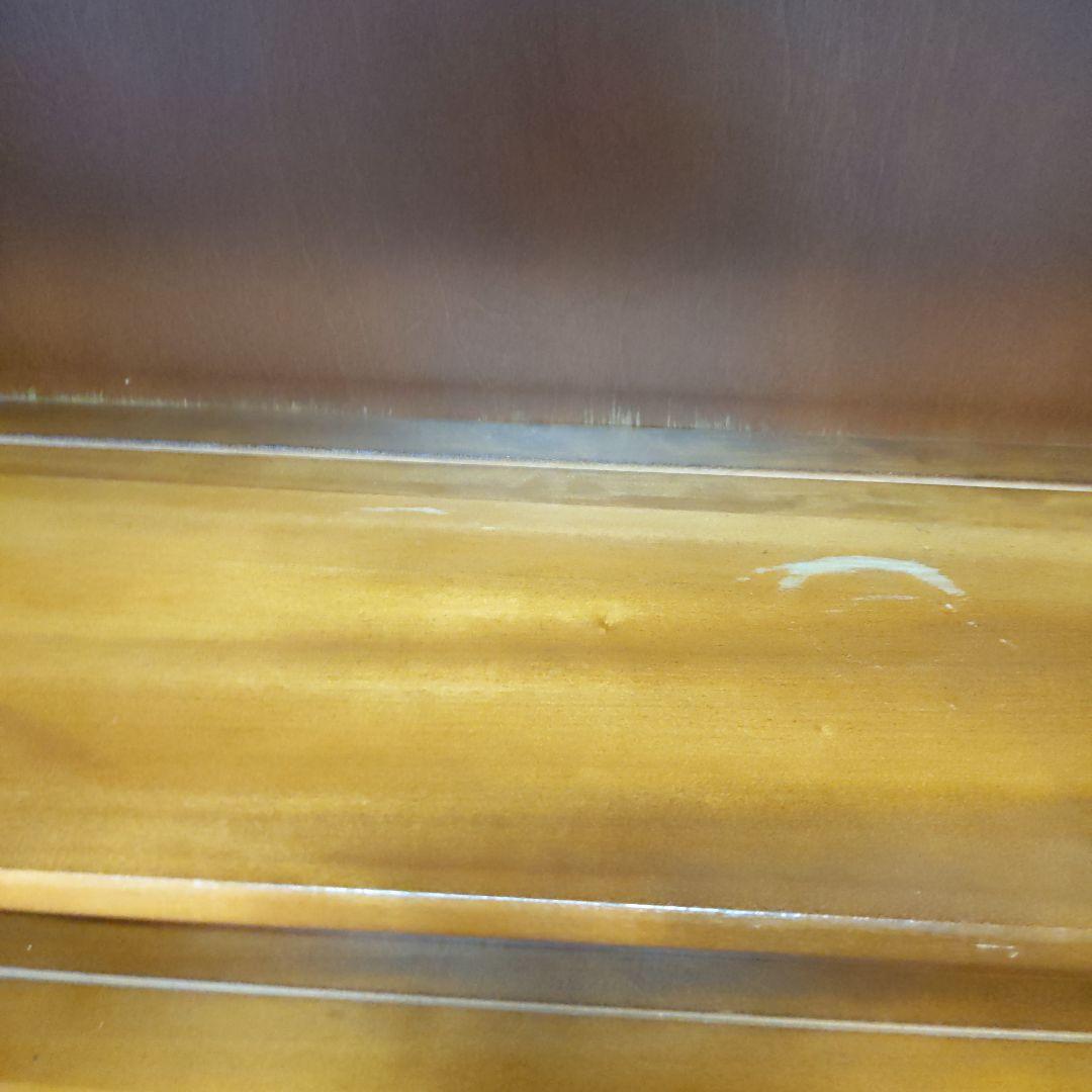 アンティーク 木製キャビネット ガラス扉付き