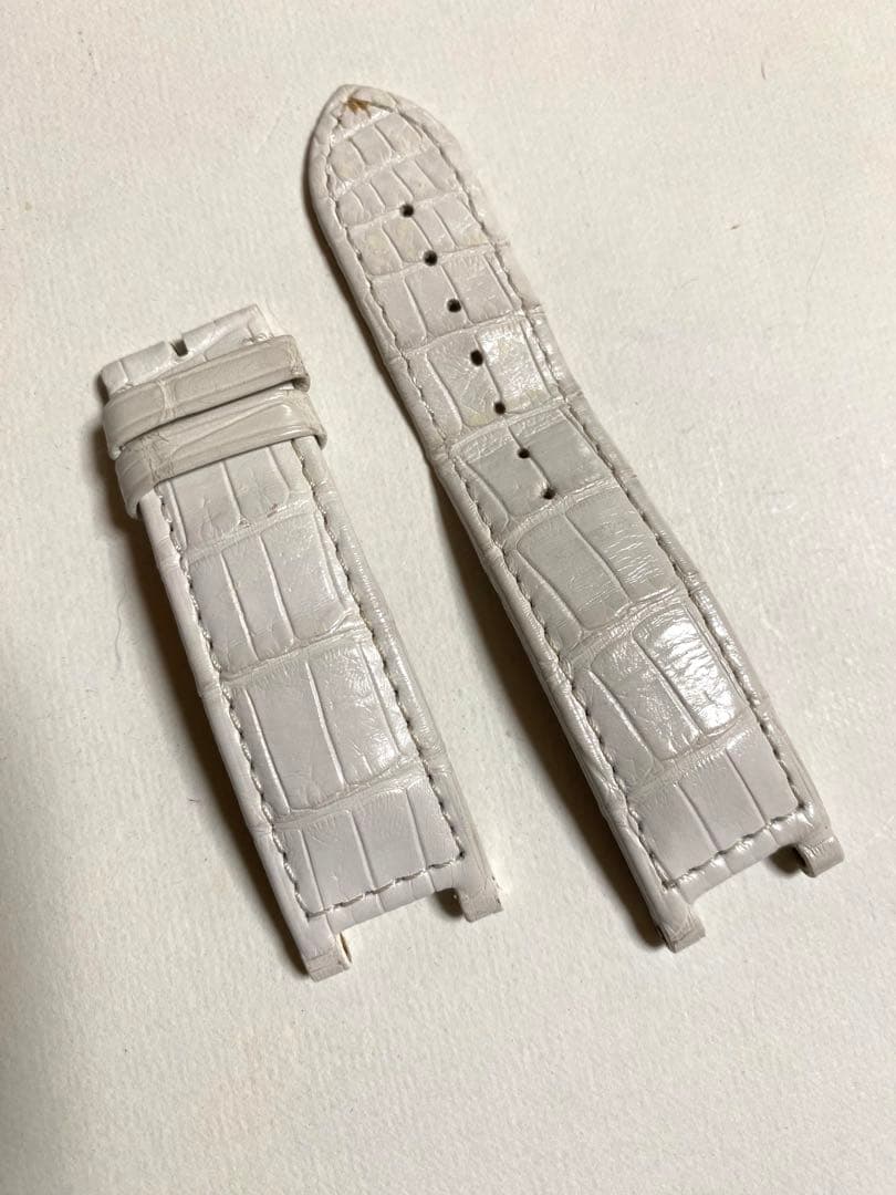 カルティエ パシャ 38mm用 純正 ショート ストラップ ベルト ホワイト