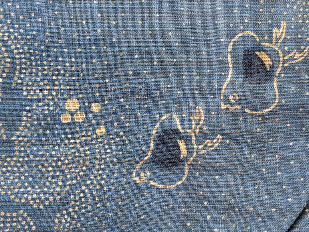 【竺仙】　奥州小紋　千鳥　浴衣