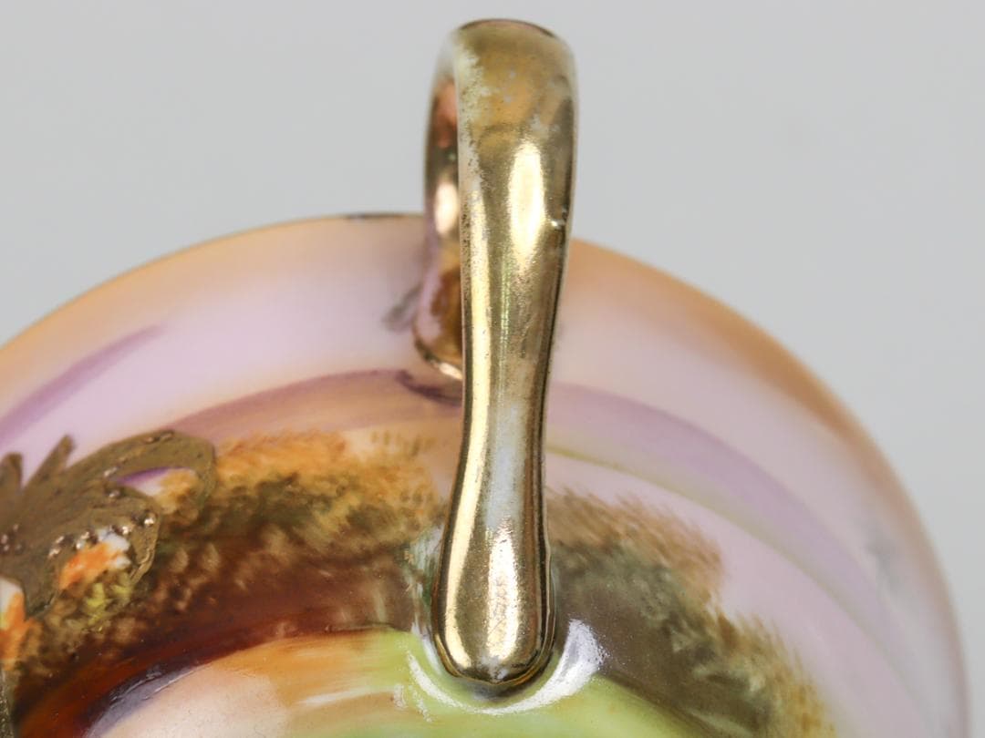 オールドノリタケ 金盛上ヤシの木湖畔 トリオ カップ ソーサー プレート