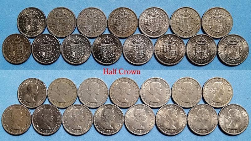 イギリス　エリザベス女王 （￡・S ・D）貨幣 1953～1967　全揃い