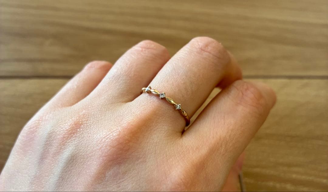 ete k10 ゴールド リング 11号 ダイヤモンド YG agete