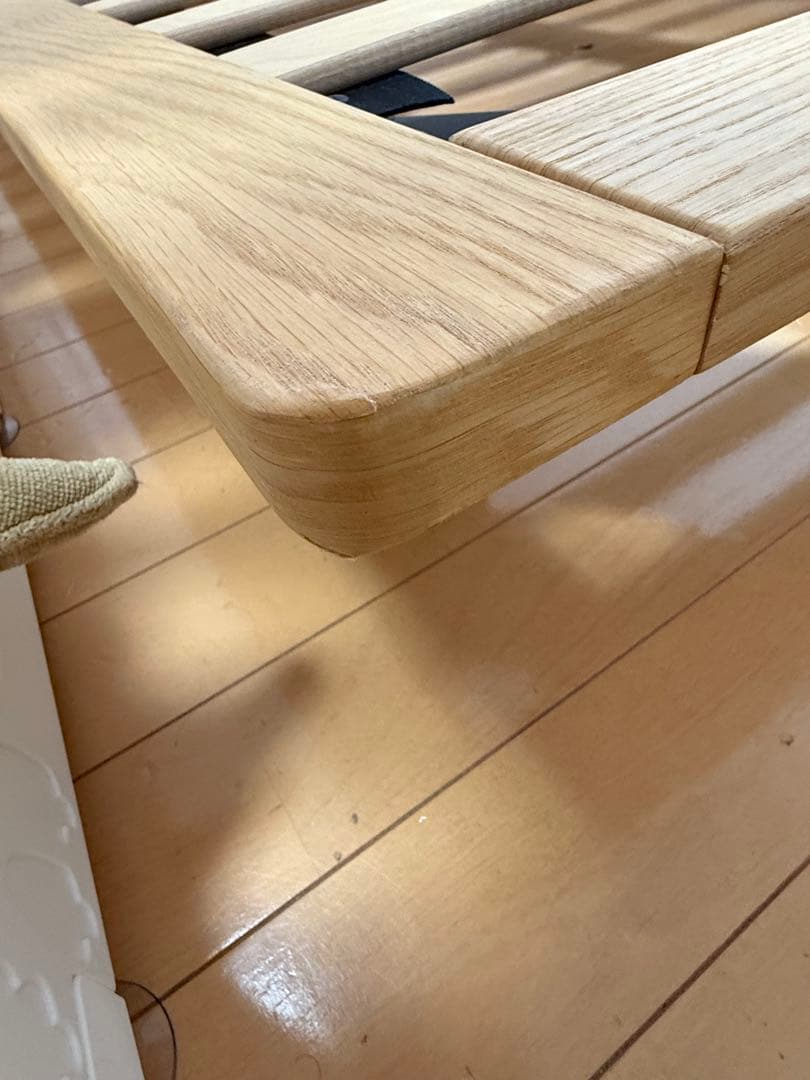 無印良品　ベッドフレーム　セミダブル・オーク　脚付　直接お引き取り 解体済