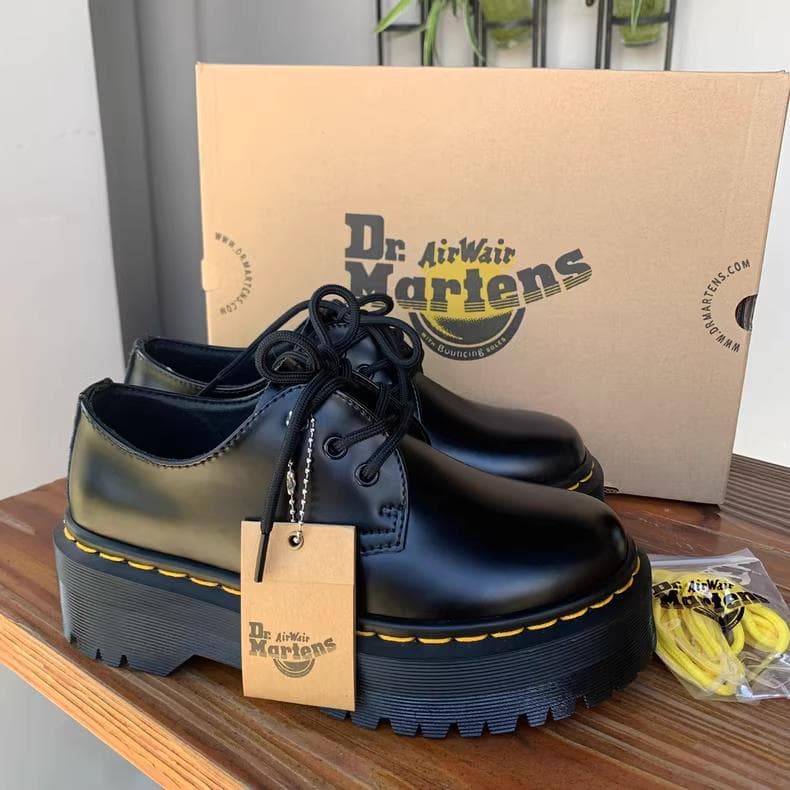 Dr.martens 厚底 3穴 ローカット マーチンブーツ レディース23cm