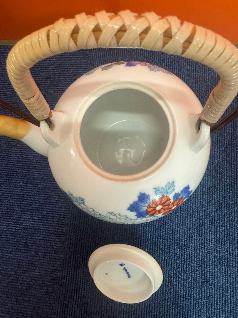 1753  香蘭社　花柄文　急須